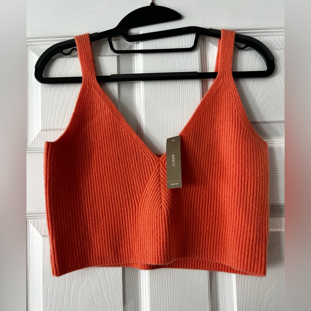 Cashmere Blend Cropped Sweater Tank